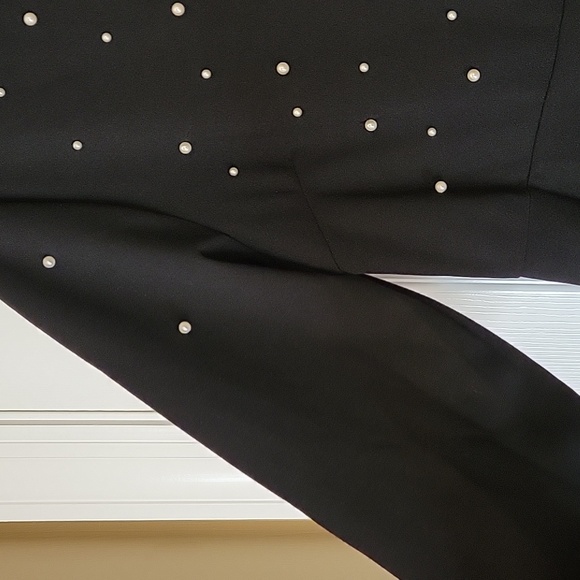 SHEIN Pearl Beaded Black Dress 2XL Waistshaper Fit & Flare - Picture 4 of 5